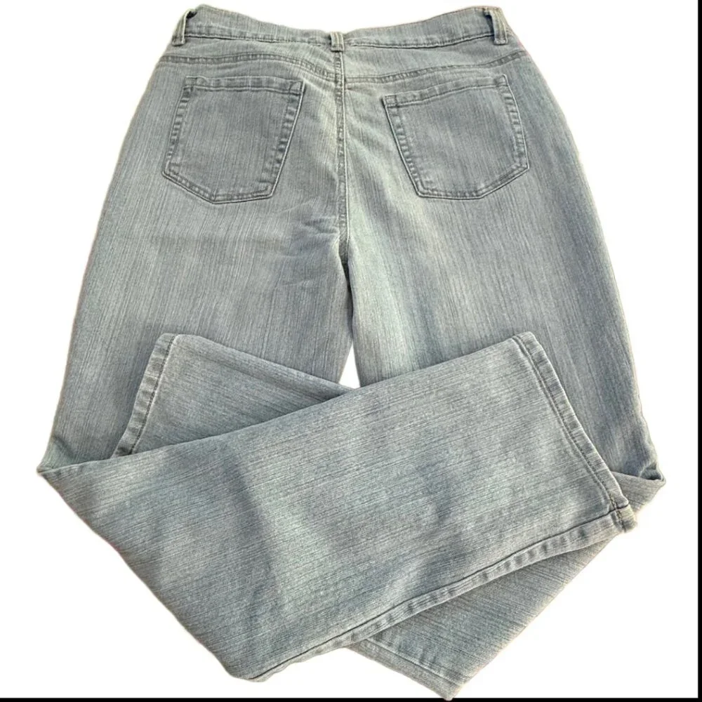 👖Gloria Vanderbilt Amanda Classic Straight Jeans Lucca (Light Blue) Size 12 - Picture 6 of 11